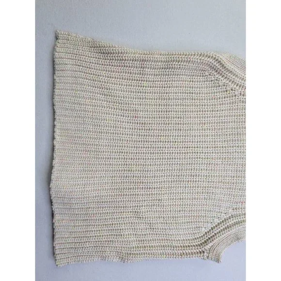 NEW Autumn Cashmere Girl's 12 Cream Neon Specs Sleeveless Knit Sweater Cropped - Picture 2 of 8